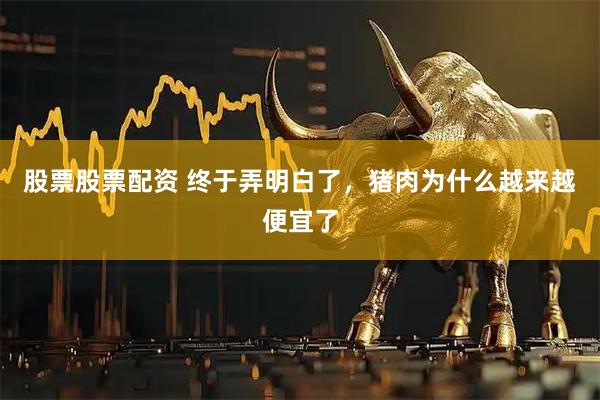 股票股票配资 终于弄明白了，猪肉为什么越来越便宜了